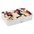 thumbnail image 1 of Football Elegant PU Leather Earring Organizer Storage Box Decorative Box with Removable Compartment - Portable, 1 of 6