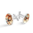 thumbnail image 1 of Football Elegant Silver Men's Cufflinks for Formal Attire, Made of Stainless Steel, for Business Meetings, 1 of 6