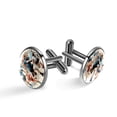 thumbnail image 1 of Football Elegant Stainless Steel Men's Cufflinks Set for Formal Attire, Made of Silver Jewelry, for Business Meetings and Special Occasions, 1 of 6