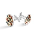 thumbnail image 1 of Football Elegant Stainless Steel Silver Shirt Cufflinks for Formal Attire, 1 of 6