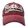thumbnail image 1 of Football Embroidered Hat- Red, 1 of 4