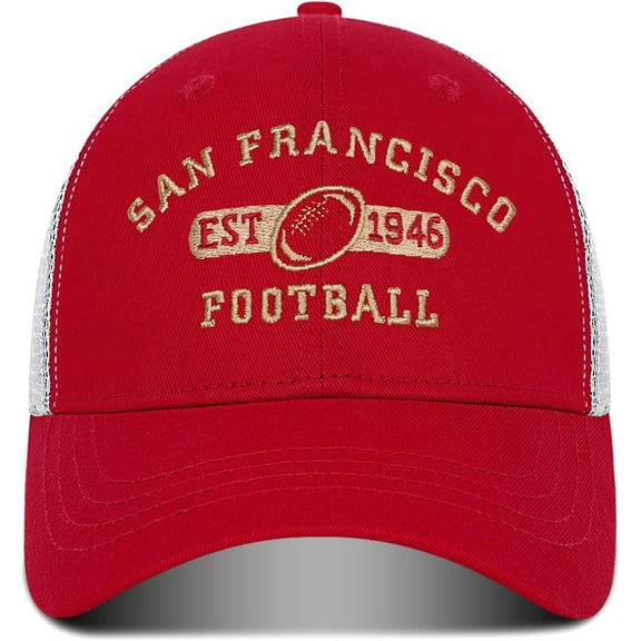 Football Embroidered Trucker Hat for Fans Gifts, Adjustable Snapback Cap Dad Hat Baseball Cap for Men Women