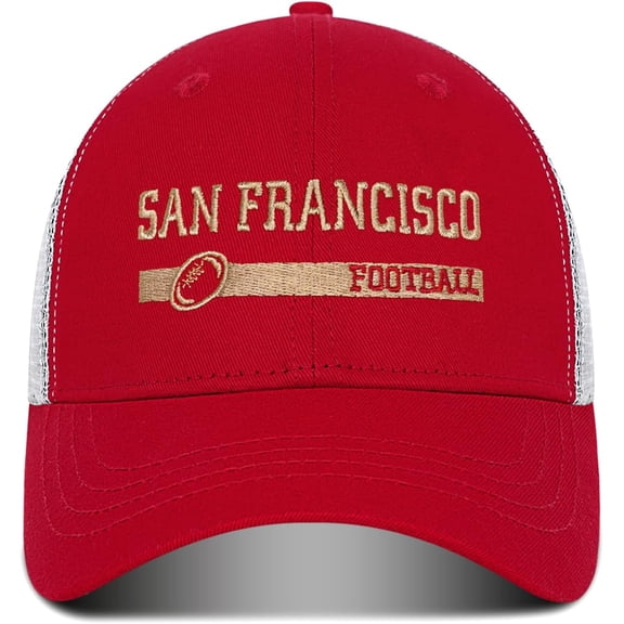Football Embroidered Trucker Hat for Fans Gifts, Adjustable Snapback Cap Dad Hat Baseball Cap for Men Women