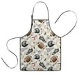 thumbnail image 1 of Football Equipment Checkered Pattern Kids Aprons for Girls and Boys,Adjustable Neck Strap Toddler Aprons for Kids Cooking Baking, 1 of 7