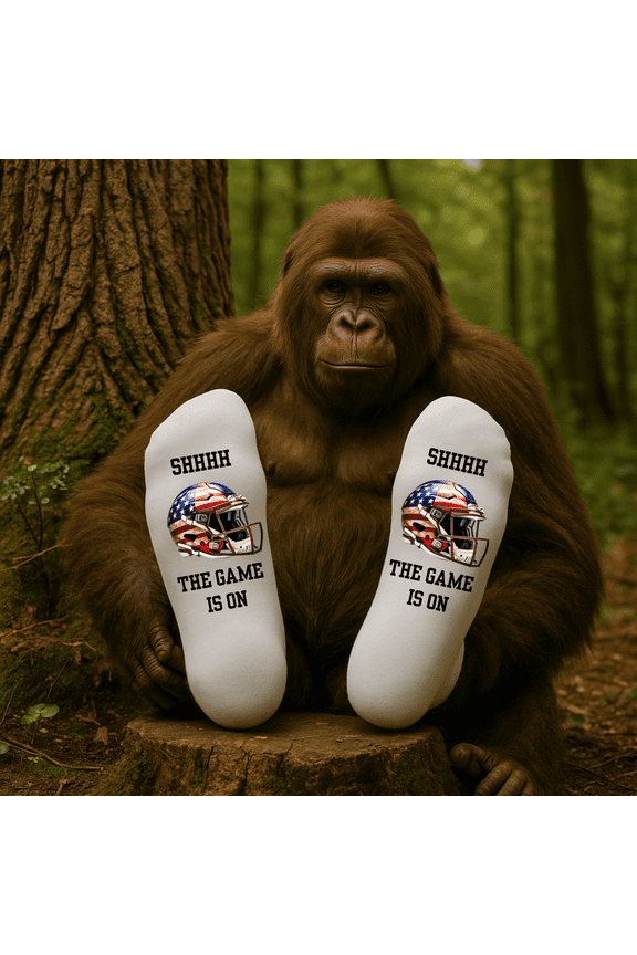 Football Fan Socks SHHHH, The Game Is On (Team Color Options)