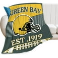 thumbnail image 1 of Football Fans Blanket Football Team Throw Blanket Green Bay City Classic Flannel Blanket Plush Lightweight Soft Cozy Warm Fuzzy Fleece Football Gifts for Men Bedroom Decor Sofa Couch Bed 80"X60", 1 of 1
