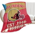 thumbnail image 1 of Football Fans Blanket Football Team Throw Blanket San Francisco City Classic Flannel Blanket Plush Lightweight Soft Cozy Warm Fuzzy Fleece Football Gifts for Men Bedroom Decor Sofa Couch Bed 50"X40", 1 of 6