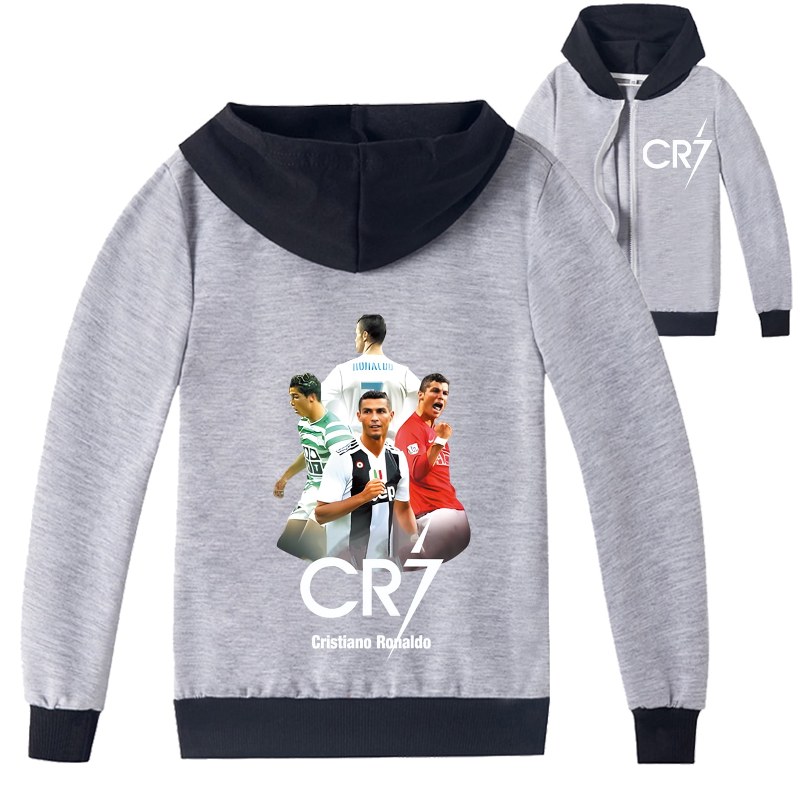 Football Fans Cristiano Ronaldo Zip Up Jacket for Boys Girls Stylish Sportswear for Young Fans Perfect Gift for CR7 Lovers