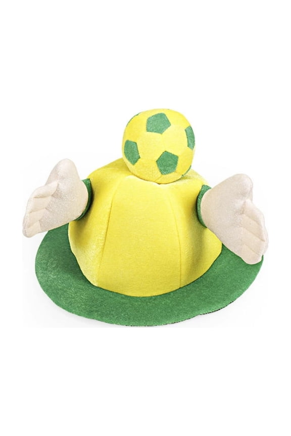 Football Fans Hat - Soccer Party Brazil Hat - Breathable Football Competition Cheer Cap for Game Day Event