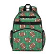 thumbnail image 1 of Football Field Green Pattern Cute School Backpack Bag for School with Padded Back and Adjustable Shoulder Straps 15.25"x11.5"x5.25", 1 of 5