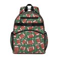 thumbnail image 1 of Football Field Green Pattern Cute School Backpack Bag for School with Padded Back and Adjustable Shoulder Straps 15.25"x11.5"x5.25", 1 of 5