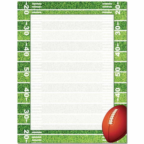 Football Field Letterhead Laser & Inkjet Printer Paper, 25 Sheets per Pack, The Image Shop
