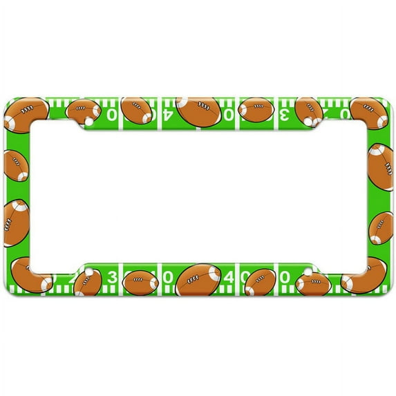 Football Field Pattern License Plate Frame