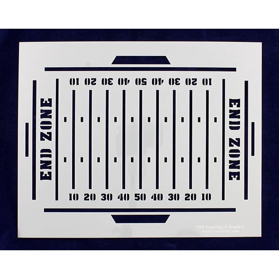 Football Field Stencil- 12" x 15" -14 Mil Painting/Crafts/ Templates