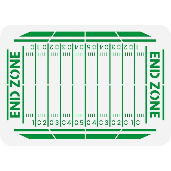 Football Field Stencil 8.3x11.7inch 14 Mil Template for Painting Lines Numbers Patterns - Reusable DIY Craft Decor Yardlines Plastic Stencil 1pc