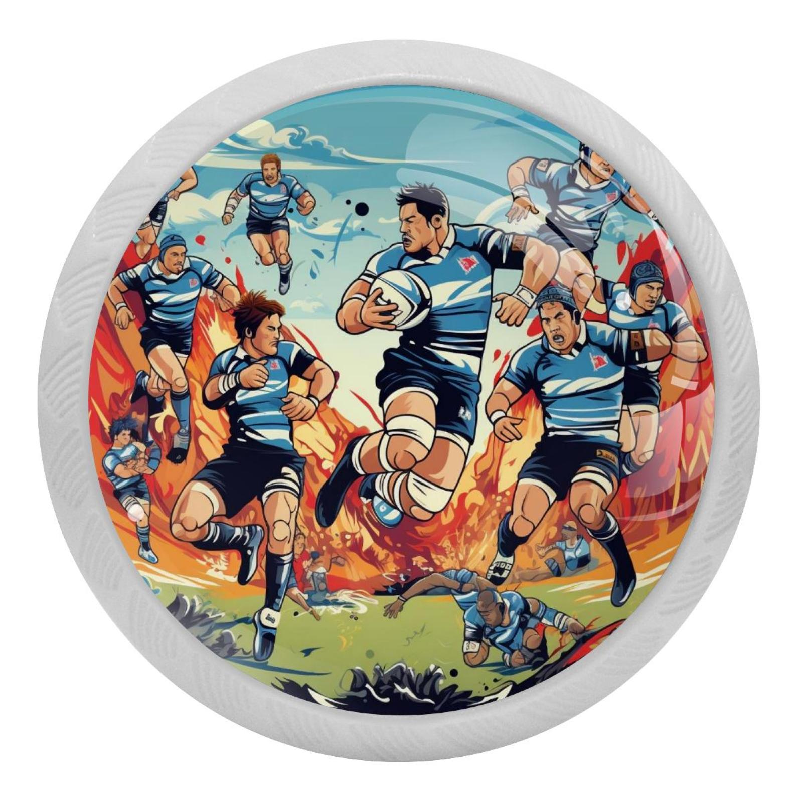 Football Fluorescent Drawer Pulls Round 4Pack GlowintheDark Knobs