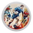 thumbnail image 1 of Football Fluorescent Drawer Pulls with Screws – Round 4-Pack, Glow-in-the-Dark Knobs for Cabinets, Wardrobes, Dressers – Kitchen Hardware, Cabinet Pulls, Door Knobs, 1 of 6
