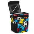thumbnail image 1 of Football Foldable Car Trash Can with Lid - Leak-proof Hanging Storage Bag for Car Trash Bin, Car Garbage Can, 1 of 6