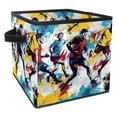 thumbnail image 1 of Football Foldable Storage Box with Handle, 10.8"x10.5"x10.6", Large Capacity for Storage Containers, Storage Baskets, and More!, 1 of 6