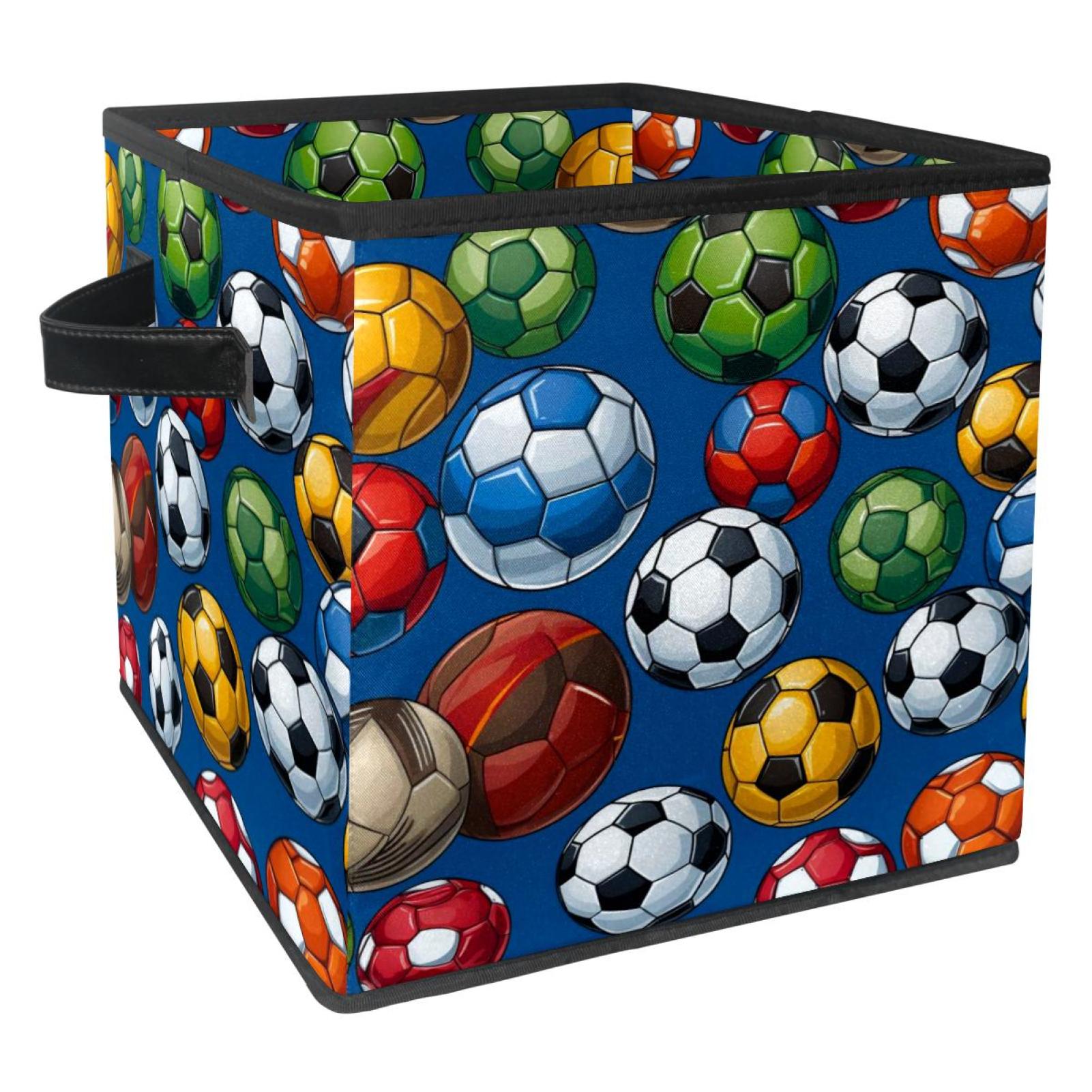 Football Foldable Toy Storage Box with Handle, 10.8