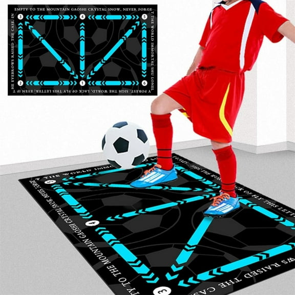 Football Footstep Training Mat for All Levels: Agility Training Mat, Non-Slip Silent Equipment for All Ages to Improve Speed, Strength and Coordination 16x24in