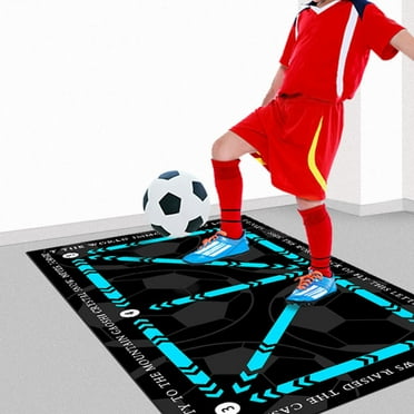 Football Footstep Training Mat, Soccer Training Mat, Agility Footstep Training Mat, Soccer Train Mat for All Levels, Non-Slip Silent Equipment for All Ages to Improve Speed, Strength and Coordination