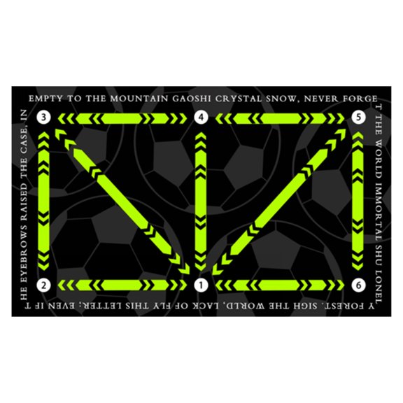 Football Footstep Training Mat,Soccer Training Mat,Agility Footstep Training Mat,Soccer Train Mat for All Levels,Non-Slip Equipment for All Ages to Improve Speed,Strength and Coordination - Green