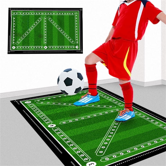 Football Footstep Training Mat, Soccer Training Mat, Agility Footstep Training Mat, Soccer Train Mat for All Levels, Non-Slip Silent Equipment for All Ages to Improve Speed, Strength and Coordination