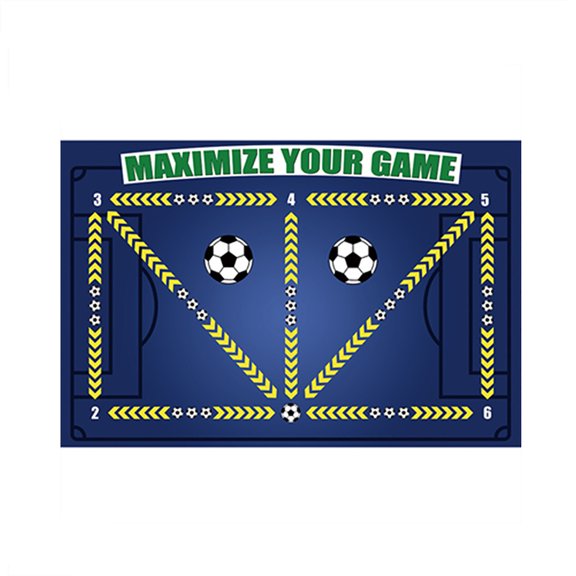 Football Footwork Training Mat with Anti-Slip Diatom Mud Surface, Indoor Sound Insulation and Skill-Building Step Control Design, Childs Soccer Practice Mat for Home Gym Room Use