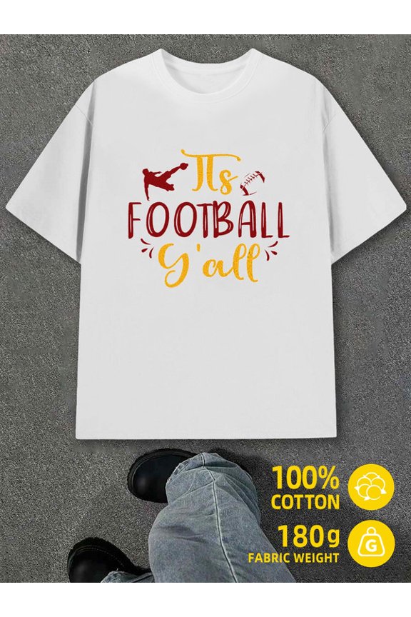 Football G'All Tee for men white 180G 100% Cotton spring and summer clothing Classic Unisex Shirt Graphic tshirts Basic Unisex Shirt Crewneck tshirts