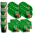 thumbnail image 1 of Football Game Day Birthday Party Supplies Set Plates Napkins Cups Tableware Kit for 16, 1 of 7