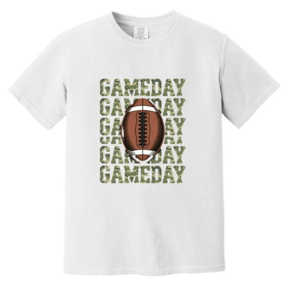 Football Game Day Patriotic USA Camouflage American Comfort Color T-Shirt, Unisex, up to size 4XL
