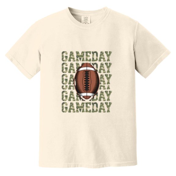 Football Game Day Patriotic USA Camouflage American Comfort Color T-Shirt, Unisex, up to size 4XL