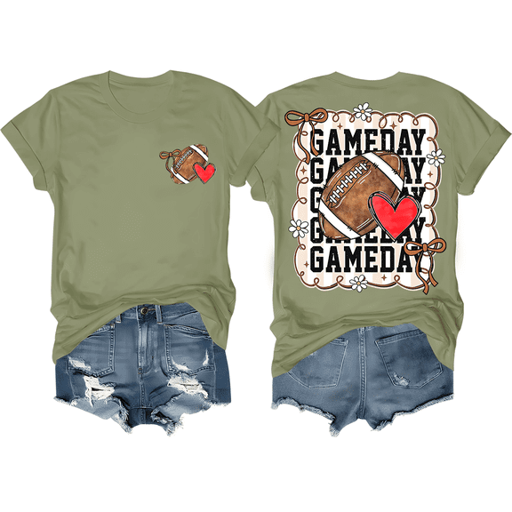 Football Game Day Shirt Game Day Coquette T-Shirt