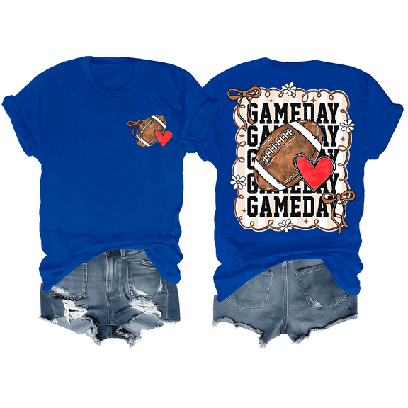 Football Game Day Shirt Game Day Coquette T-Shirt
