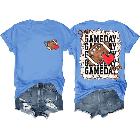 Football Game Day Shirt Game Day Coquette T-Shirt