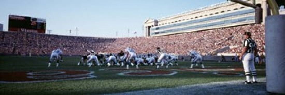 Football Game Soldier Field Chicago Illinois USA Canvas Art - Panoramic Images (18 x 6)