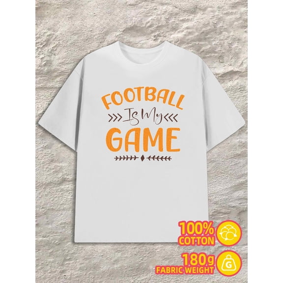 Football Game Tee mens 180G 100% Cotton white Vintage Unisex Shirt Printed tshirts Trendy Unisex Shirt Graphic Tee tshirts Casual Unisex Shirt Cotton tshirts