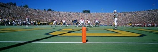 Football Game University Of Michigan Ann Arbor Michigan USA Canvas Art - Panoramic Images (36 x 12)