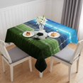 thumbnail image 1 of Football Games Table Cloth Waterproof Tablecloths, Modern Stadium Ball Sports Goal Tablecloth Dining Table Cover for Kitchen Party Tabletop Outdoor, Square Tablecloth 60x60 Inch, 1 of 9