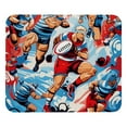 thumbnail image 1 of Football Gaming Mousepad Mouse Mat Desk Mat - Square, 8.3x9.8 Inch, Non-Slip Rubber Bottom, Printed, Suitable for Office and Gaming, 1 of 6