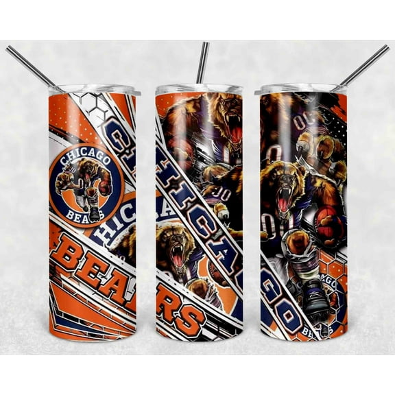 Football Giants Sports 20 oz Insulated Double Wall Stainless Steel Tumbler with Spill Proof Lid and Reusable Straw l Sports Giants l Christmas Gifts l Birthday Gifts