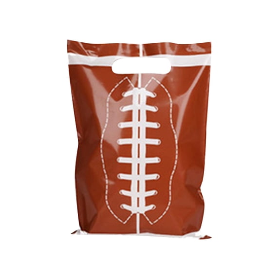 Football Gift Bag,Football Goodie Bags Football Bags Football Bags Football Birthday for Rugby Sports Theme Candy Bags Bags Events Football Decorations(Brown,9.84x6.69")