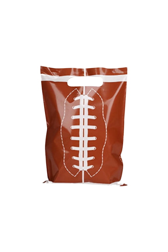 Football Gift Bag,Football Goodie Bags Football Bags Football Bags Football Birthday for Rugby Sports Theme Candy Bags Bags Events Football Decorations,Brown,9.84x6.69"