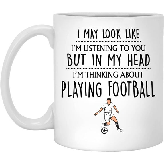 Football Gift, Football Mug, Funny Football Gifts For Men, Him, Boyfriend, Dad, Footballing Gifts, Gift For Footballers, Playing Football 11oz
