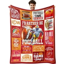 Football Gifts for Boys 8-12, Football Blanket for Boys, Football Gift for Men, Football Team Gifts, Birthday Gift for Football Lovers Fans Player, Football Throw Blanket 60" x 50"