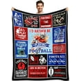 thumbnail image 1 of Football Gifts for Boys 8-12, Football Blanket for Boys, Football Gift for Men, Football Team Gifts, Unique Birthday Gift for Football Lovers Player, Football Gifts Flannel Throw Blanket 60"x50", 1 of 5