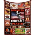 thumbnail image 1 of Football Gifts, Football Blanket, Football Team Gifts for Teens Adult, Unique Gifts for Football Lovers, Birthday Gift for Football Fans Player (60" x 50", Football Gifts), 1 of 6