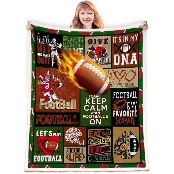 Football Gifts,Football Blanket,Gifts for Football Lovers,Football Lover Gifts,Football Blanket Gifts for Boys,Sports Blankets for Mens Boys Soft Cozy Throw Blanket Football Team Gifts 50"x60"