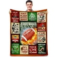 thumbnail image 1 of Football Gifts, Football Gifts for Boys 8-12, Football Coach Gifts for Men, Unique Gifts for Football Lovers, Football Gifts for Team Players Men Women Christmas Throw Blanket 50"x60", 1 of 5
